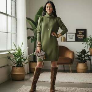 NWT Stiches and Stripes Green Sweater Dress